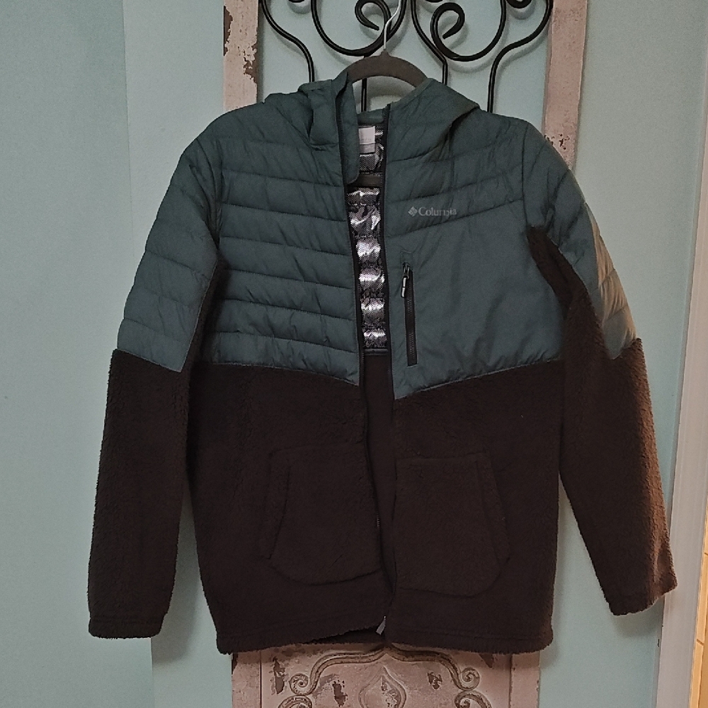 Columbia Boys Powder Lite Mixed Media Jacket Sz XL (18/20)